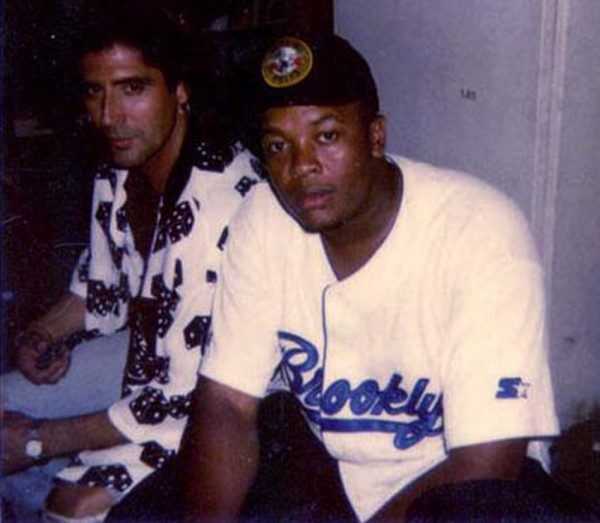 JJimmy Z and Dr Dre during Funky Flute filming